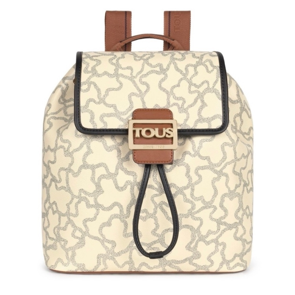 Tous Beige And Brown Patterned Backpack - image 1